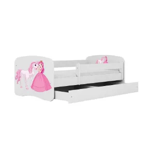 Obrazek Łóżko Dziecięce Babydreams+Sz+M Biały 70x140 2 Księżniczka