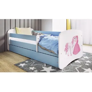 Obrazek Łóżko Dziecięce Babydreams+Sz+M Niebieski 80x180 2 Księżniczka