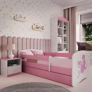 Obrazek Łóżko Dziecięce Babydreams+Sz+M Różowe 80x180 1 Księżniczka