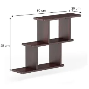 Obrazek Półka Sosna PK105-90x58x20 orzech