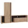Obrazek Meblościanka Chania Artisan/Czarny 11013496