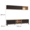 Obrazek Meblościanka Monaco Artisan/Czarny 11013510