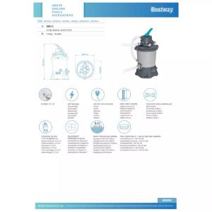 Obrazek Pompa do basenów piaskowa Bestway 3,596 l/h 58515
