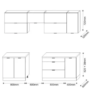 Obrazek Kuchnia Loft II 260 grafit z blatem