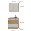 Obrazek Kuchnia Artisan White 80cm Bez Blatu