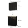 Obrazek Kuchnia Siena Czarny Mat 80cm Bez Blatu