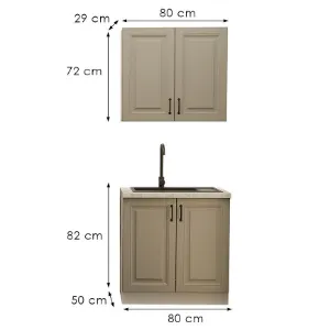 Obrazek Kuchnia Stilo Claygrey/Biały 80cm Bez Blatu
