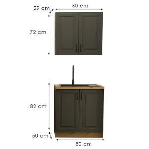 Obrazek Kuchnia Stilo Grafit/Artisan 80cm Bez Blatu