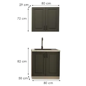Obrazek Kuchnia Stilo Grafit/Biały 80cm Bez Blatu