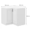 Obrazek Szafka Kuchenna Stilo Biały/Biały 90x90 Nd 2f Bb