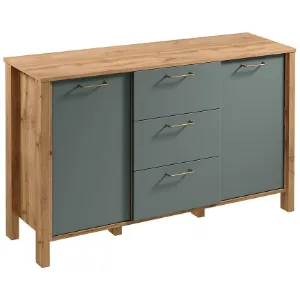 Komoda Indygo K2D3S dąb wotan-green