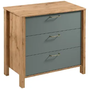 Komoda Indygo K3S dąb wotan-green