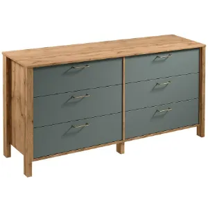 Komoda Indygo K6S dąb wotan-green