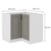 Obrazek Szafka Kuchenna Stilo Claygrey/Biały 90x90 Nd 2f Bb