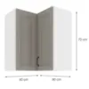 Obrazek Szafka Kuchenna Stilo Claygrey/Biały 60X60 GN-72 2F (90°)