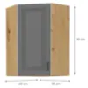 Obrazek Szafka kuchenna Stilo Dustgrey/Artisan 60X60 GN-90 1F (45°)