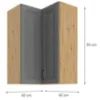 Obrazek Szafka kuchenna Stilo Dustgrey/Artisan 60X60 GN-90 2F (90°)