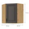Obrazek Szafka kuchenna Stilo Grafit/Artisan 60X60 GN-72 2F (45°)
