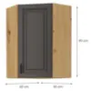 Obrazek Szafka kuchenna Stilo Grafit/Artisan 60X60 GN-90 1F (45°)