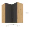 Obrazek Szafka kuchenna Stilo Grafit/Artisan 60X60 GN-72 2F (90°)