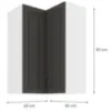 Obrazek Szafka kuchenna Stilo Grafit/Biały 60X60 GN-90 2F (90°)