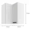 Obrazek Szafka kuchenna Luna Biały/Biały 60X60 GN-72 2F (90°)