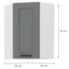 Obrazek Szafka Kuchenna Luna Dustgrey/Biały 60X60 GN-90 1F (45°)