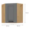 Obrazek Szafka Kuchenna Luna Dustgrey/Artisan 60X60 GN-72 2F (45°)