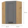 Obrazek Szafka Kuchenna Luna Dustgrey/Artisan 60X60 GN-90 1F (45°)