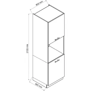 Obrazek Szafka Kuchenna Isabel D 60 PK/2133 P/L popiel/artisan
