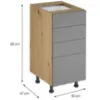 Obrazek Szafka kuchenna Langen D40S1 uchwyt beige