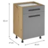 Obrazek Szafka kuchenna Langen D60S1 uchwyt beige