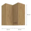 Obrazek Szafka kuchenna MODENA CZARNY/DĄB ARTISAN 60X60 GN-72 2F (90°)