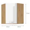 Obrazek Szafka kuchenna Artisan biały 60X60 GN-72 2F (45°)