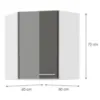 Obrazek Szafka kuchenna LARA GREY 60X60 GN-72 2F (45°)