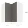 Obrazek Szafka kuchenna LARA GREY 60X60 GN-72 2F (90°)
