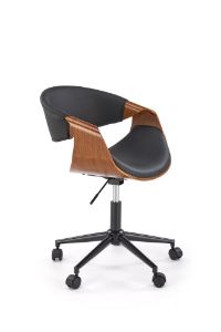 Obrazek Fotel gabinetowy Bobbin czarny/orzechowy