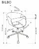 Obrazek Fotel gabinetowy Bobbin czarny/orzechowy