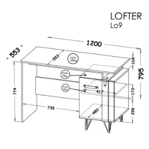 Obrazek Biurko Lofter LO9