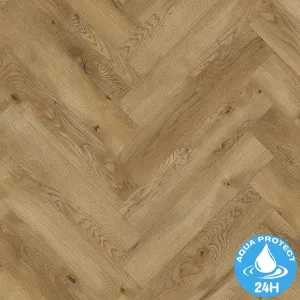 Obrazek Panele podłogowe wodoodporne jodełka Dąb Calpe 8mm AC5 Herringbone WR 66934