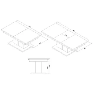 Obrazek Ława Snobi Sb13 Dąb Craft/Biel Alpejska
