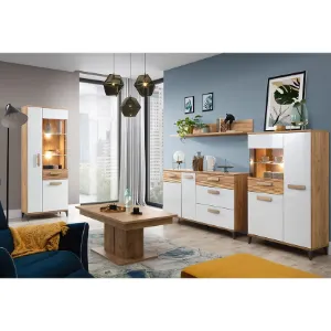 Obrazek Ława Snobi Sb13 Dąb Craft/Biel Alpejska