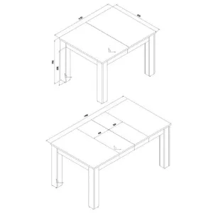 Obrazek Stół Snobi Sb14 Dąb Craft/Biel Alpejska