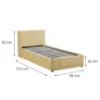 Obrazek Łóżko ze stelażem Karl 90x200 YH1144 BGF166-8