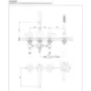 Obrazek Bateria wannowa 4-otworowa Y grafit