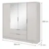 Obrazek Szafa Kelly 4D z lustrem cashmere