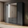 Obrazek Szafa Kelly 4D z lustrem grafit