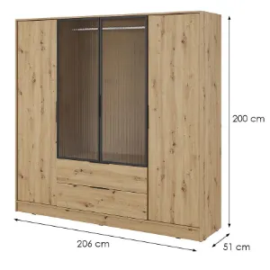 Obrazek Szafa Kelly 4D RM artisan z led