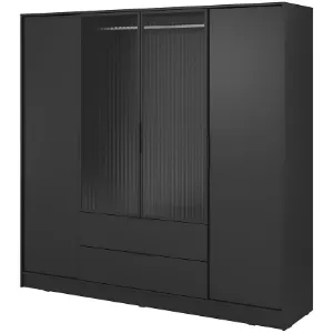 Szafa Kelly 4D RM czarny z led