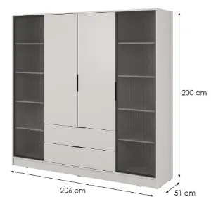 Obrazek Szafa Kelly 4D RD cashmere z led